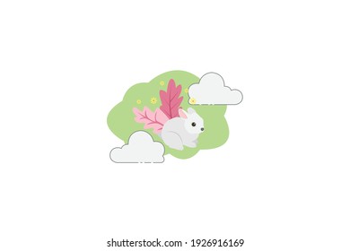 Easter Rabbit Spring Cloud Icon