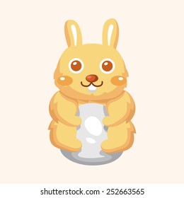 easter rabbit theme element vector,eps