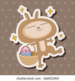 easter rabbit theme element vector,eps