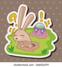easter rabbit theme element vector,eps