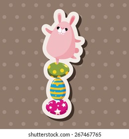 easter rabbit theme element vector,eps
