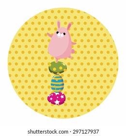 easter rabbit theme element vector,eps