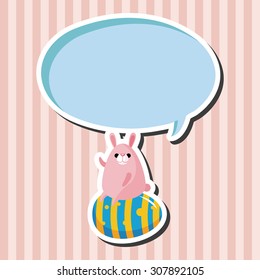 easter rabbit theme element vector,eps
