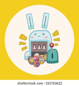 easter rabbit theme element vector,eps