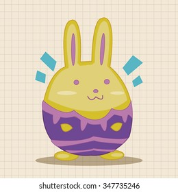easter rabbit theme element vector,eps