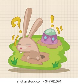 easter rabbit theme element vector,eps