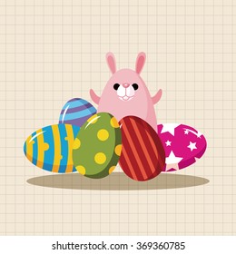 easter rabbit theme element vector,eps