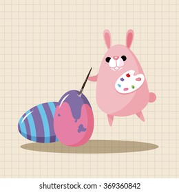 easter rabbit theme element vector,eps