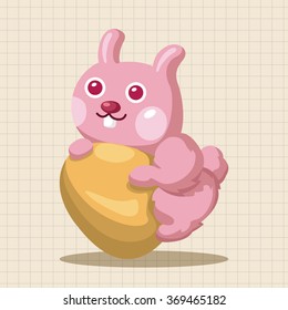 easter rabbit theme element vector,eps