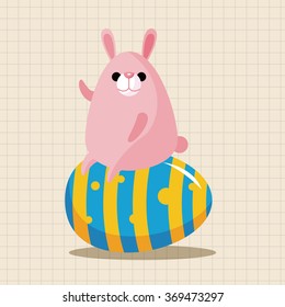 easter rabbit theme element vector,eps