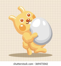 easter rabbit theme element vector,eps