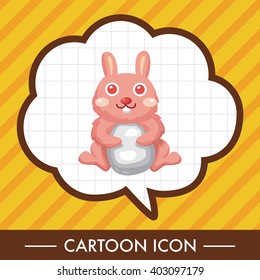easter rabbit theme element vector,eps