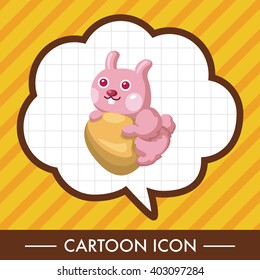 easter rabbit theme element vector,eps