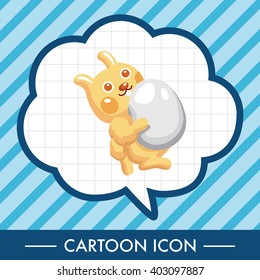easter rabbit theme element vector,eps