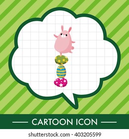 easter rabbit theme element vector,eps