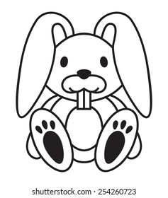 Easter rabbit vector illustration