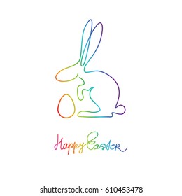 Easter rabbit vector illustration