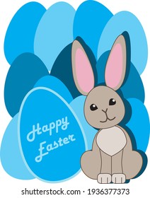 Osterkaninchen für Ihre Postkarte oder Ihren Blog