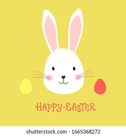 Easter rabbit,easter Bunny.Vector illustration. Cartoon  character. 