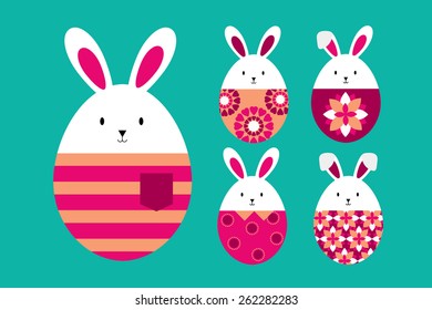 easter rabbit/egg vector/illustration