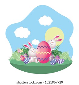 easter rabbits cartoon