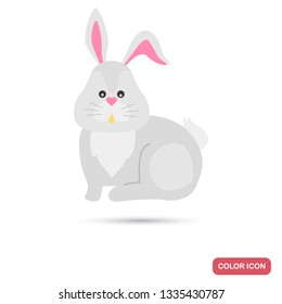 Easter rabir color flat icon for web and mobile design
