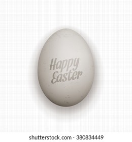 Easter realistic Egg with Text and Shadows