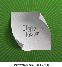 Easter realistic greeting Card Template with Text