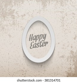 Easter realistic paper Egg Banner