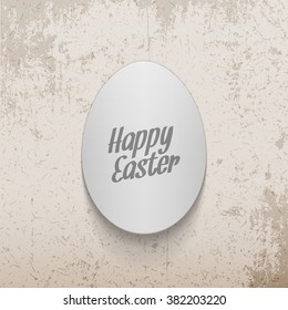 Easter realistic paper Egg greeting Banner