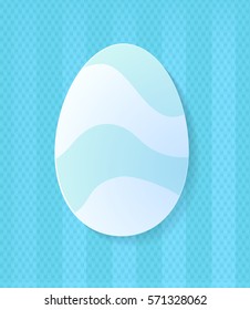 Easter realistic vector icon on a textured blue background.Template for your design.Eps 10