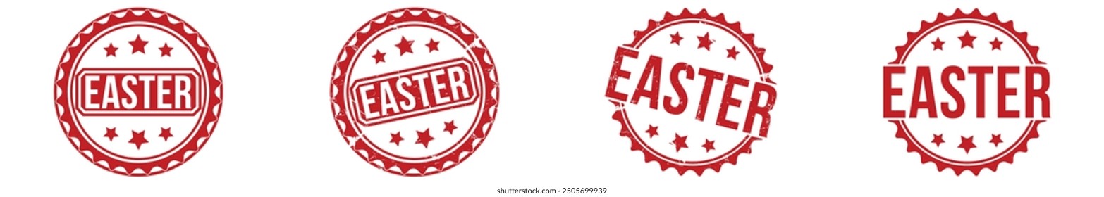 EASTER Red rubber stamp on white background. EASTER stamp sign. EASTER stamp.