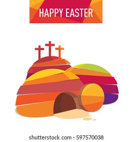 Easter Resurrection Cave Jesus Risen Congratulation postcard