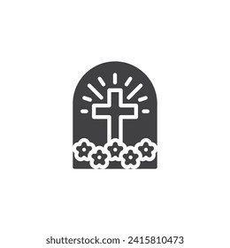 Easter Resurrection Garden vector icon. filled flat sign for mobile concept and web design. Resurrection Garden glyph icon. Symbol, logo illustration. Vector graphics