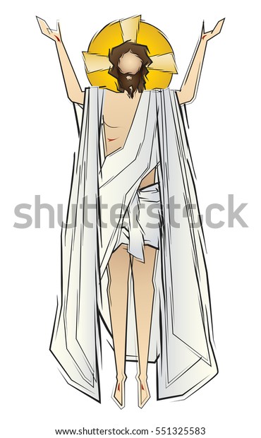 Easter Resurrection Jesus Christ Risen Lord Stock Vector Royalty Free 551325583