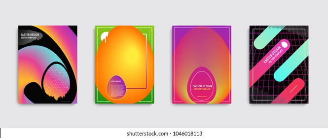 Easter retro art for covers, banners, flyers and posters. Esp10 vector illustration.