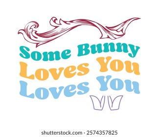 Easter Retro design, Easter Family,Groovy Style Easter Day Design,funny easter,Cut Files,bunny, nurse, mommy