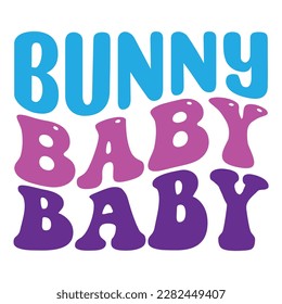 Easter retro  SVG design, Bunny Baby