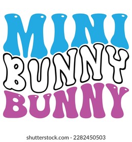  Easter retro  SVG design, Mini Bunny