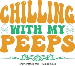 Easter Retro T Shirt Design