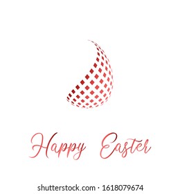 Easter ribbon egg. Vector illustration.