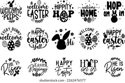 Easter Round Bundle SVG - Easter Signs Bundle svg