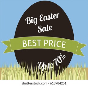 Easter Sale 70% Background Vector