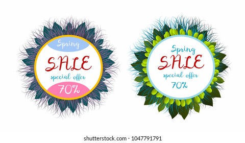 Easter Sale background poster with eggs and discounts percentage. Vector illustration
