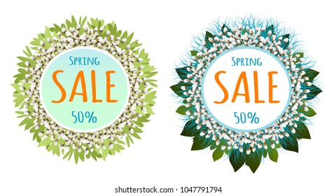 Easter Sale background poster with eggs and discounts percentage. Vector illustration
