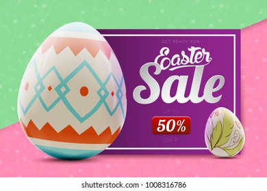 Easter sale banner background template