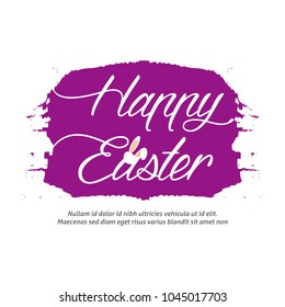 Easter sale banner background template with beautiful colorful spring flowers and eggs. Vector illustration.