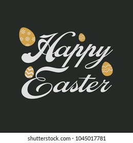 Easter sale banner background template with beautiful colorful spring flowers and eggs. Vector illustration.