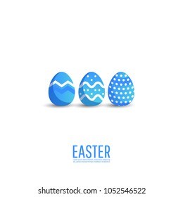 Easter sale banner background template with modern colorful eggs.
