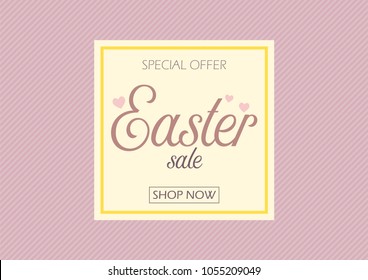 Easter sale banner. Easter background template design